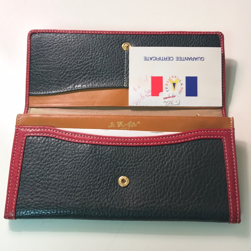La‎ Tour Eiffel Leather Wallet Vintage NEVER USED - Picture 3 of 6